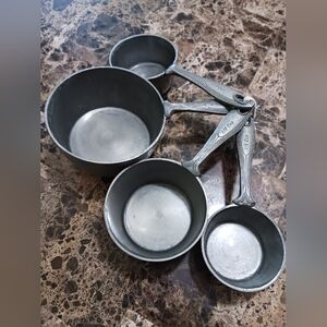 Vintage Amco Houseworks Measuring Cup Set Aluminum Cottage core Primitive